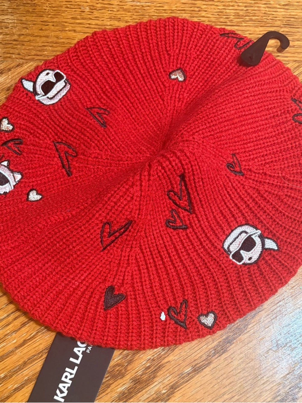 Karl Lagerfeld Paris Red Beret NWT